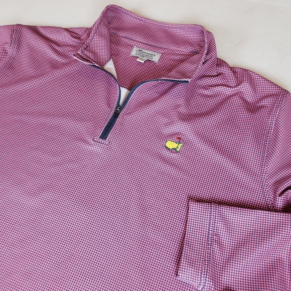Masters Men's 2XL Peter Millar Augusta National Golf 1/4 ZipHoundstooth